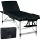 Масажний стіл BodyFit 4085 70 см XXL, 3-секційний алюмінієвий Чорний