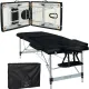 Масажний стіл BodyFit 4086 XXL 70 см, 2-секційний алюмінієвий, чорний