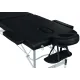 Масажний стіл BodyFit 4085 70 см XXL, 3-секційний алюмінієвий Чорний