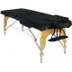 Масажний стіл BodyFit 4087 70 см XXL, 2-секційний дерев’яний, чорний 