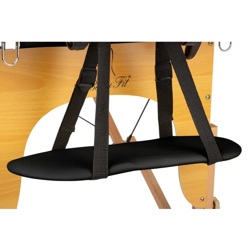 Масажний стіл BodyFit 4087 70 см XXL, 2-секційний дерев’яний, чорний 