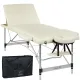 Масажний стіл BodyFit 550, 70 см XXL, 3-секційний алюмінієвий, Бежевий