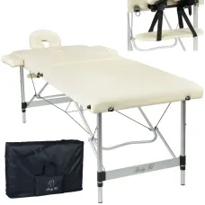 Масажний стіл BodyFit 552 XXL, 2-секційний алюмінієвий, 70 см, бежевий