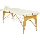 Масажний стіл BodyFit 580, 70 см XXL, 3-секційний дерев’яний Бежевий