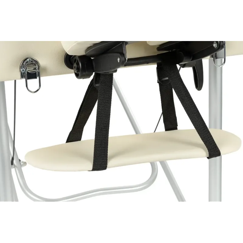 Масажний стіл BodyFit 599 - 60 см, 3-секційний алюмінієвий, бежевий