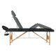 Масажний стіл BodyFit 4084, 4-секційний дерев’яний 60 см, чорний